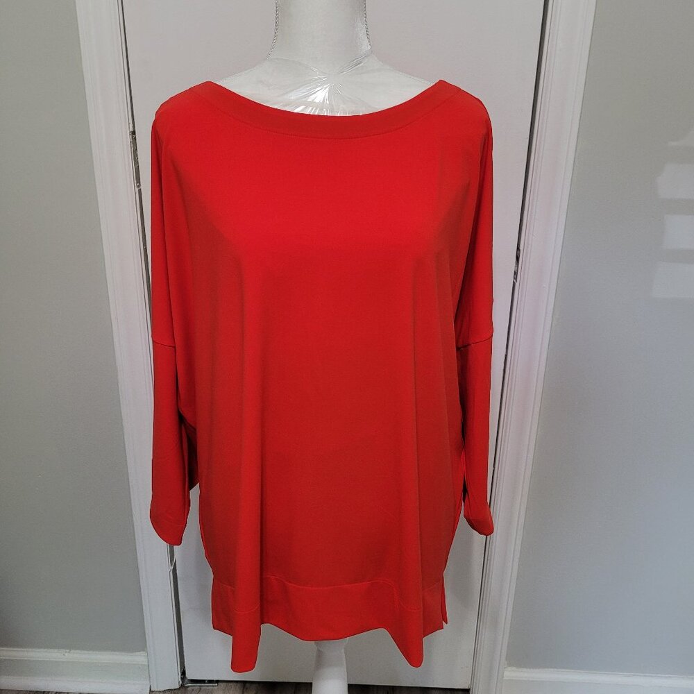 Chicos 3/4 Length Drop Sleeve Poly/Spandex Top